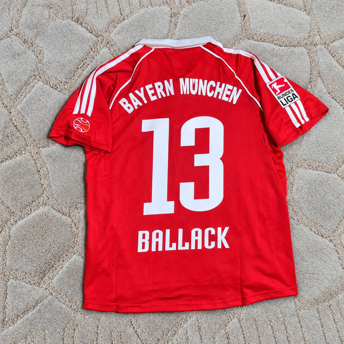 Michael Ballack Bayern Munich 2005 06 Bundesliga Red Home Retro Football Shirt Jersey Kit Trikot Maillot Soccer
