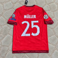 Thomas Müller Bayern Munich 2015-2016 Home Red Football Shirt Jersey Kit Soccer Trikot Maillot