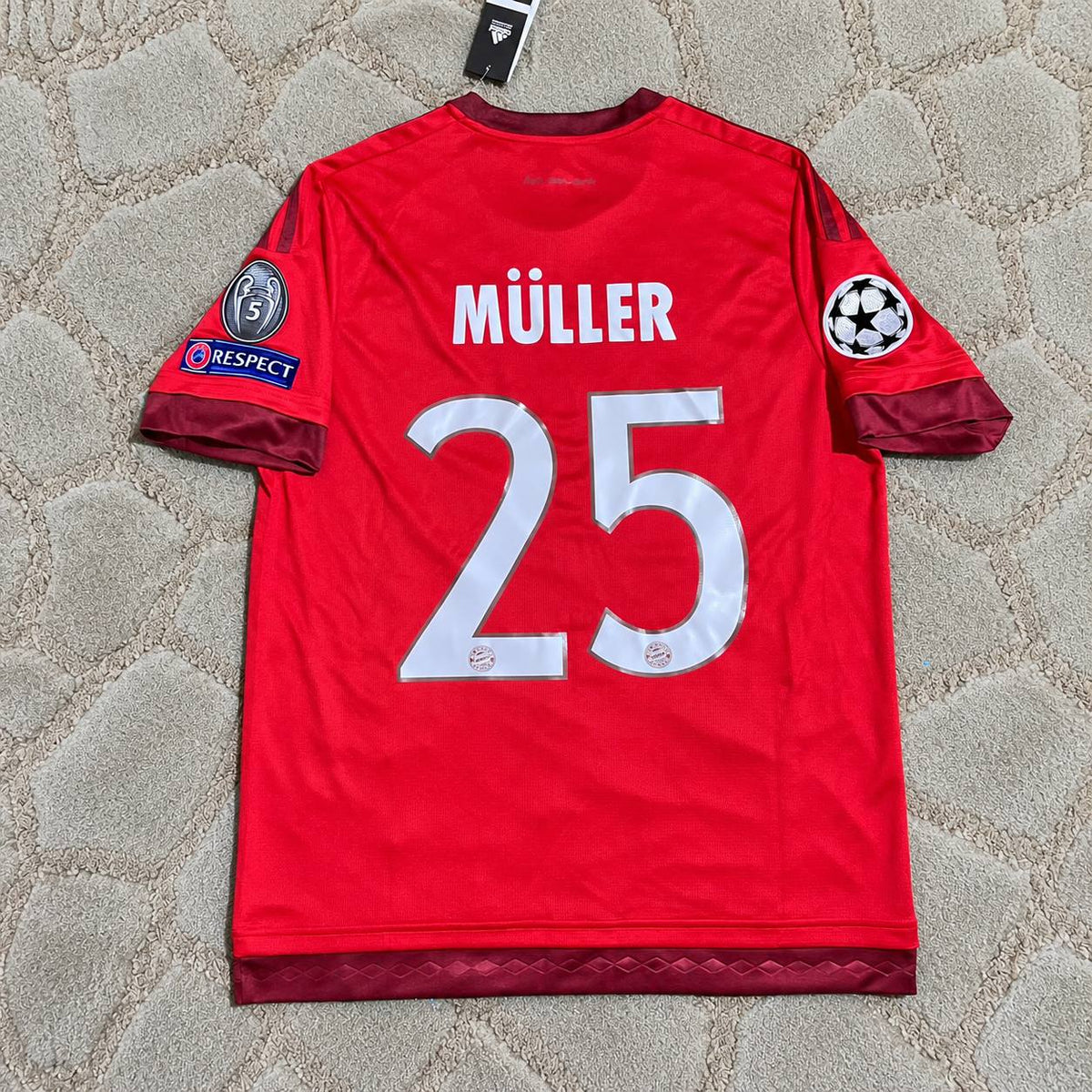 Thomas Müller Bayern Munich 2015-2016 Home Red Football Shirt Jersey Kit Soccer Trikot Maillot