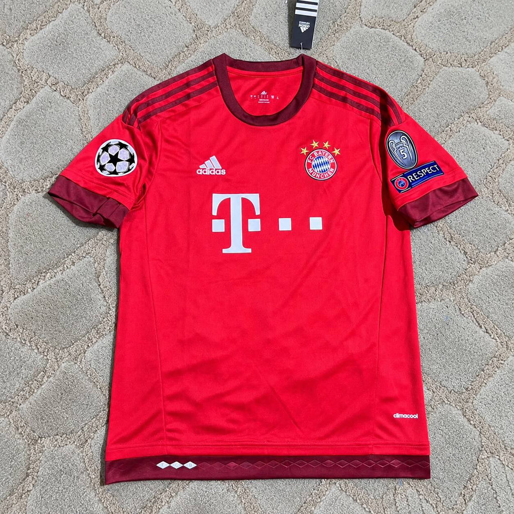 Thomas Müller Bayern Munich 2015-2016 Home Red Football Shirt Jersey Kit Soccer Trikot Maillot