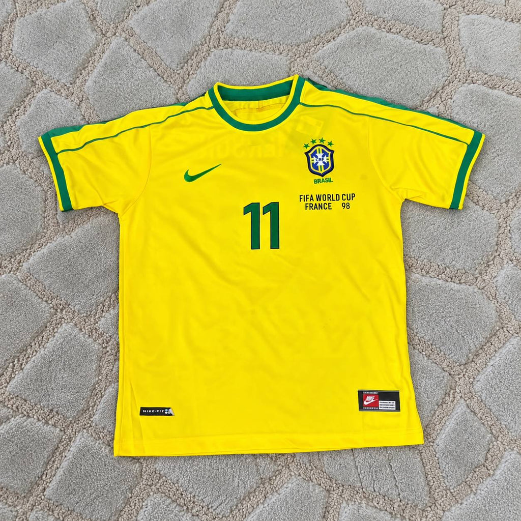 Emerson #11 Brazil World Cup 1998 Retro Football Shirt Jersey Kit Trikot Maillot