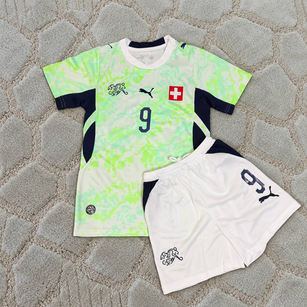 Johan Manzambi #9 Switzerland 2026 World Cup Away Kids Football  Shirt Jersey Kit Trikot Maillot Magliaa