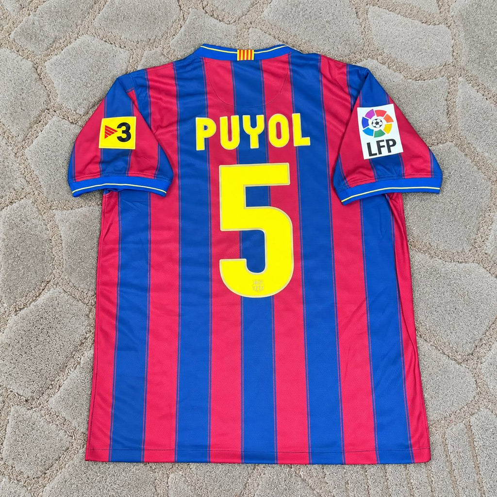 Carles Puyol 5 - Barcelona Home 2009/2010 Retro Kit Jersey Maillot Trikot Soccer Shirt
