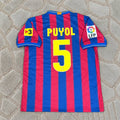 Carles Puyol 5 - Barcelona Home 2009/2010 Retro Kit Jersey Maillot Trikot Soccer Shirt