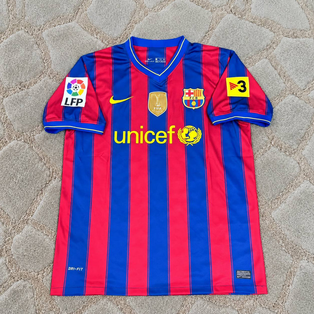 Carles Puyol 5 - Barcelona Home 2009/2010 Retro Kit Jersey Maillot Trikot Soccer Shirt