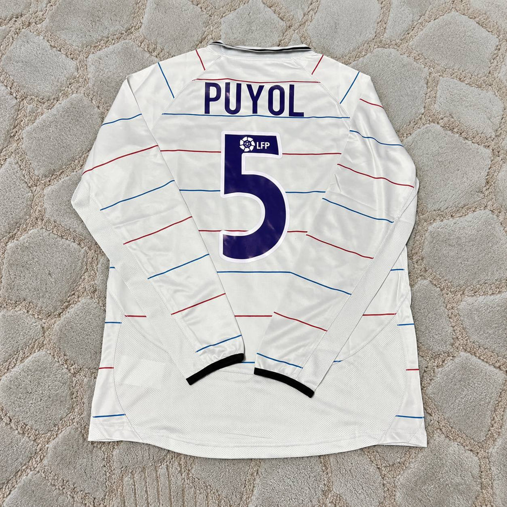 Carles Puyol #5 Barcelona 2003 2004 Away Long Sleeve Retro Football Shirt Jersey Kit Trikot Maillot Magliaa