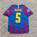 Carles Puyol Barcelona 2006 Paris Final  Retro Short Sleeve Football Shirt Jersey Kit Trikot Maillot Magliaa