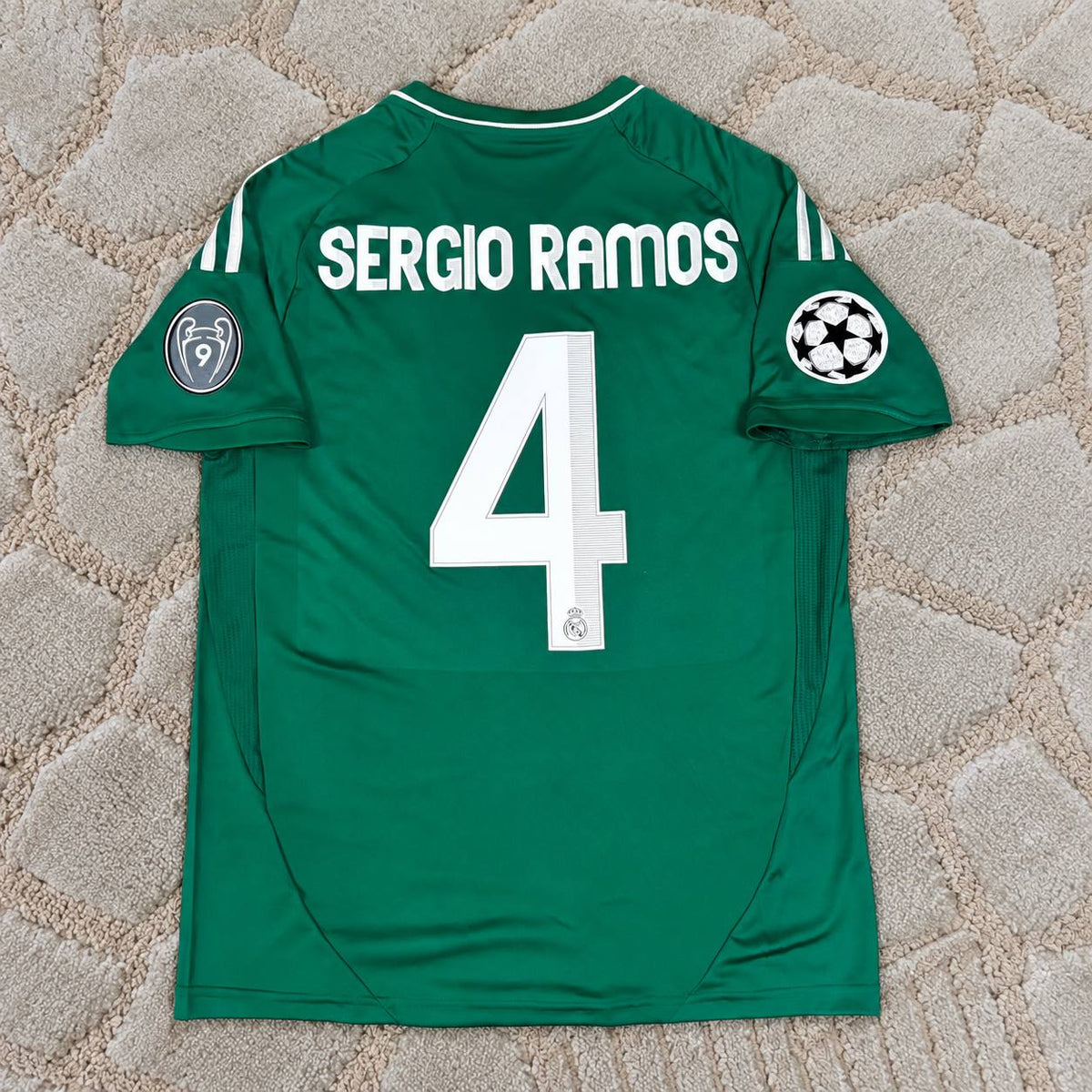 Sergio Ramos #4 R. Madrid 2012-2013 Green Football Jersey Soccer Shirt Trikot Maillot Maglia