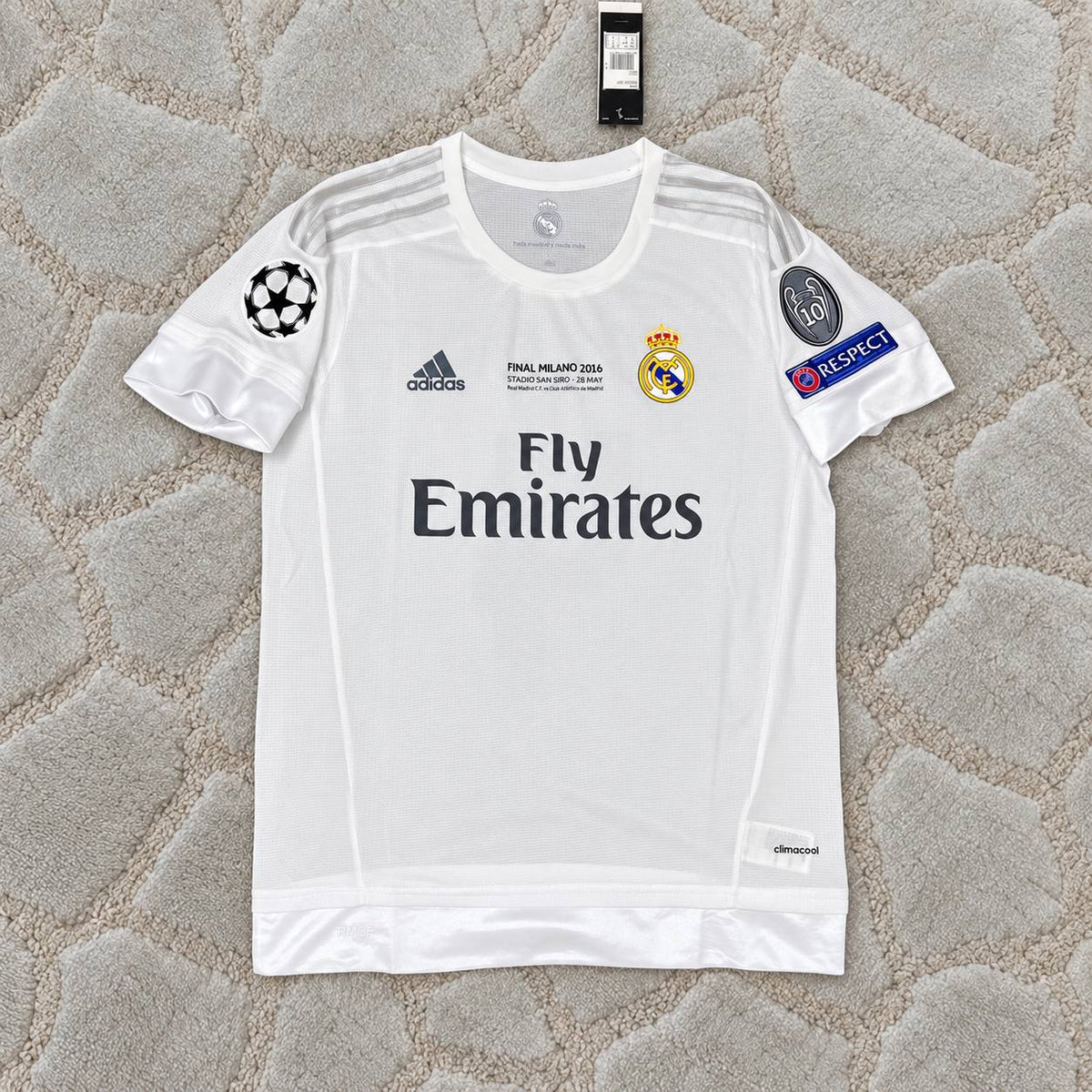 Sergio Ramos Real Madrid 2016 Final Football Shirt Jersey Kit Trikot Maillot Magliaa