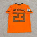 Van Der Vaart Netherlands 2010 World Cup Home Orange Retro Football Jersey