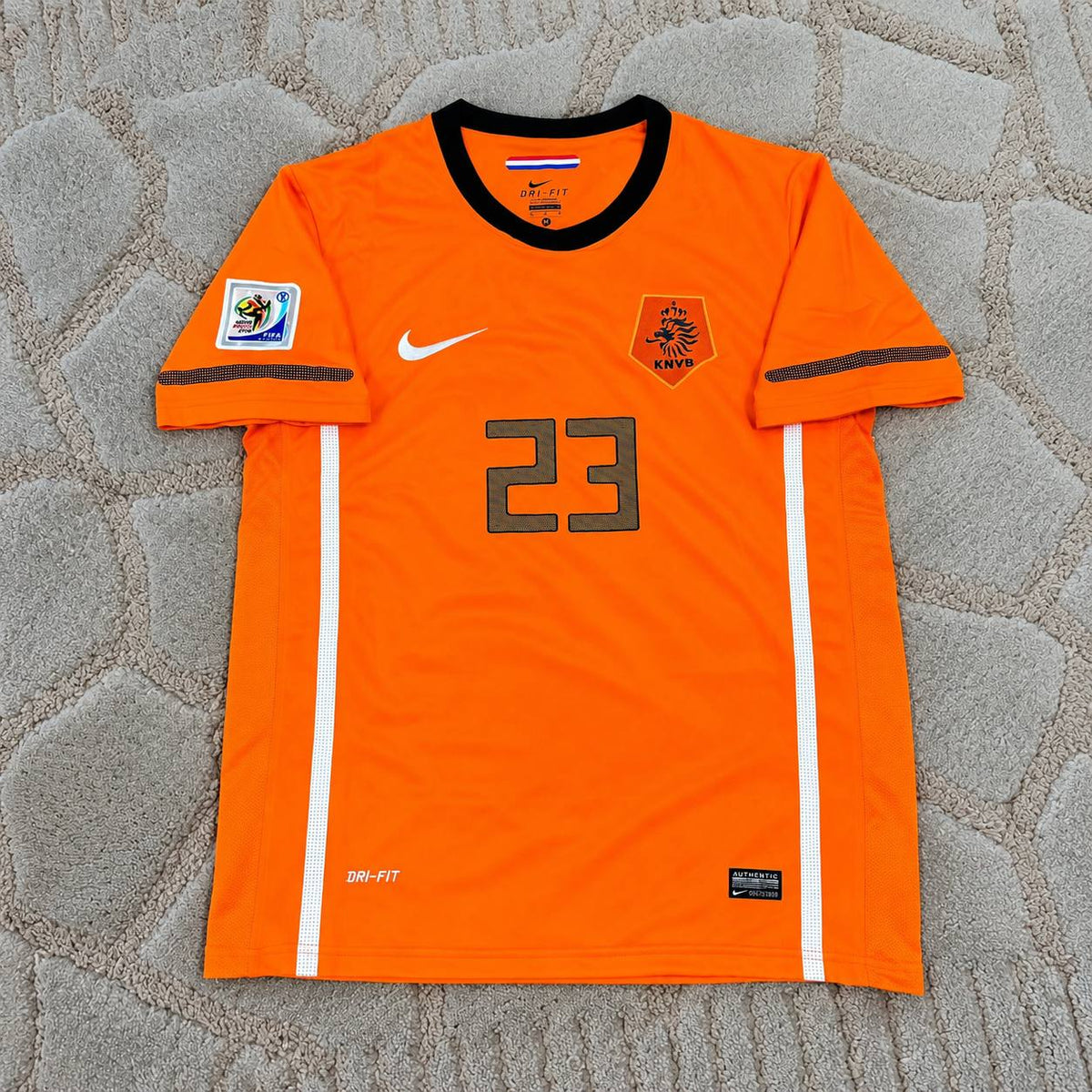 Van Der Vaart Netherlands 2010 World Cup Home Orange Retro Football Jersey