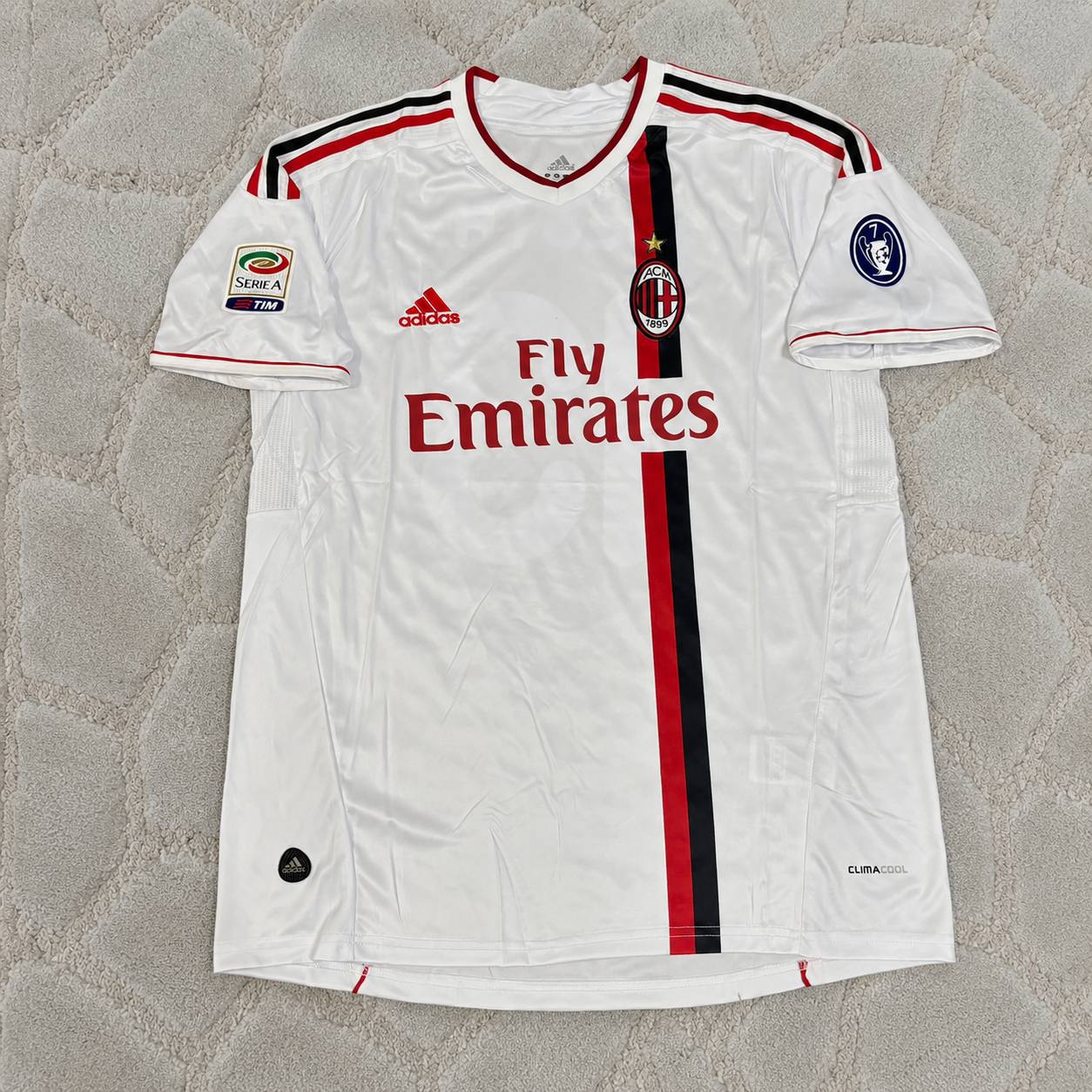 Alessandro Nesta #13 Milan 2011-2012 White Away Retro Football Jersey