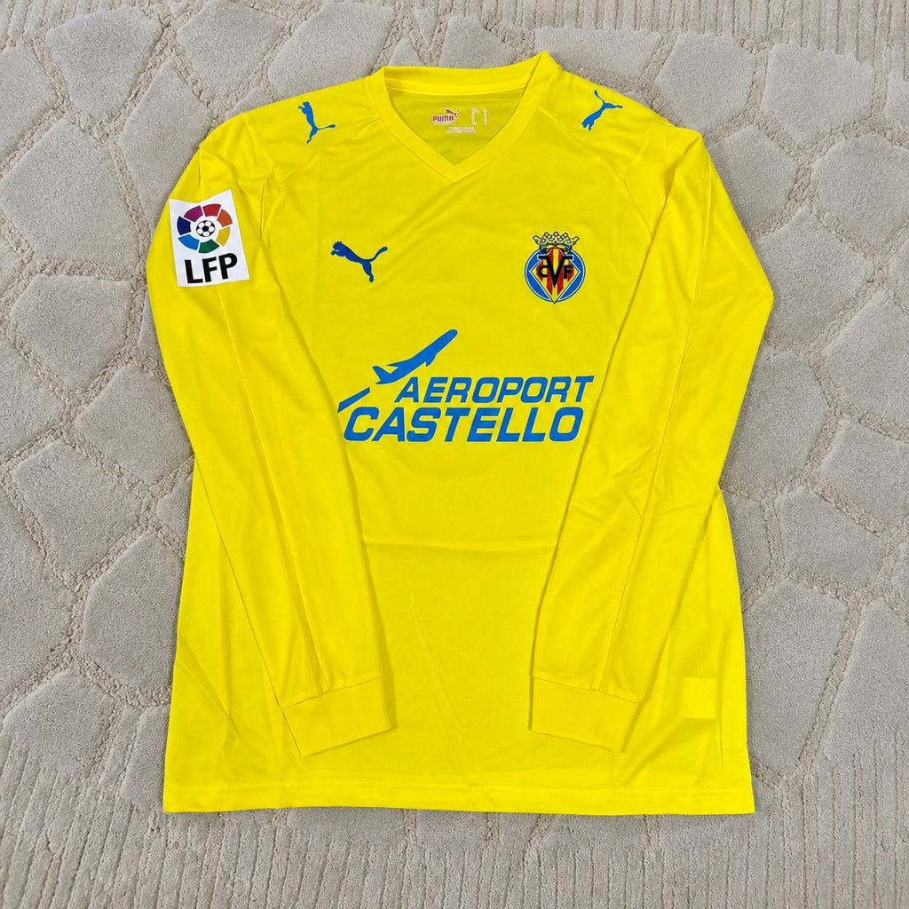 Diego Forlan 5 Villarreal CF 2008/2009 Long Sleeve Retro Football Jersey