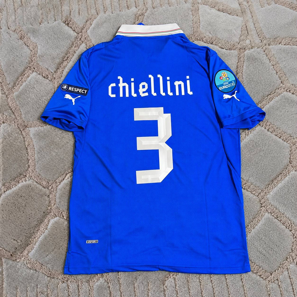 Giorgio Chiellini 3- Italy Euro 2012 Retro Home Jersey