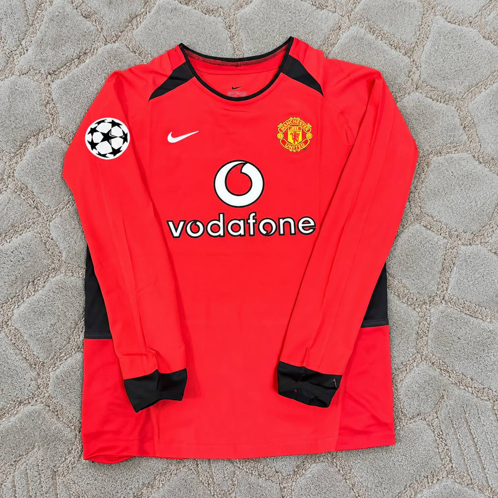 Cristiano Ronaldo #7 Manchester United 2002 2004 Retro Long Sleeve Football Jersey Kit Soccer Shirt Trikot Maillot Maglia