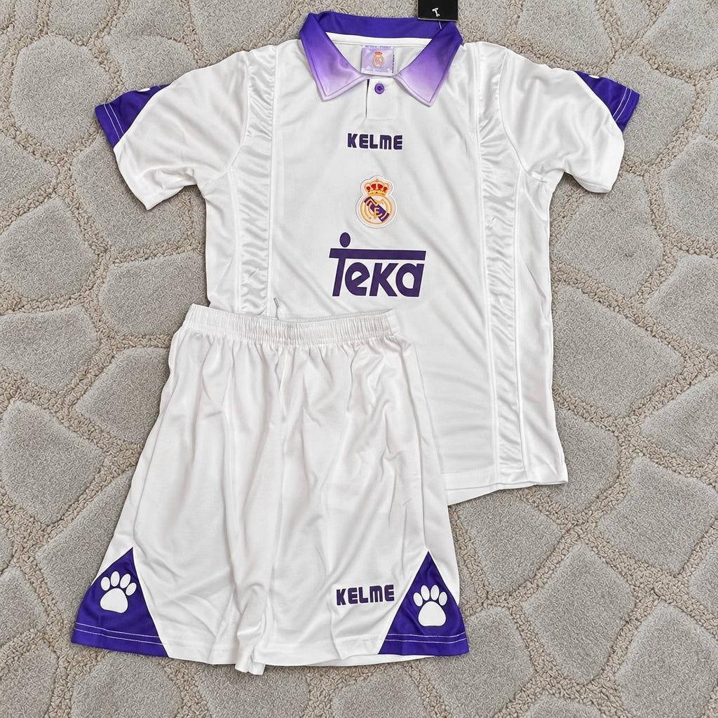 Roberto Carlos #3 Real Madrid Retro Vintage Kids Football Kit Jersey Soccer Shirt Trikot Maillot Maglia