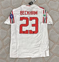 David Beckham 2009 Ac Milan White Retro Football Jersey Kit Maillot Trikot Maglia