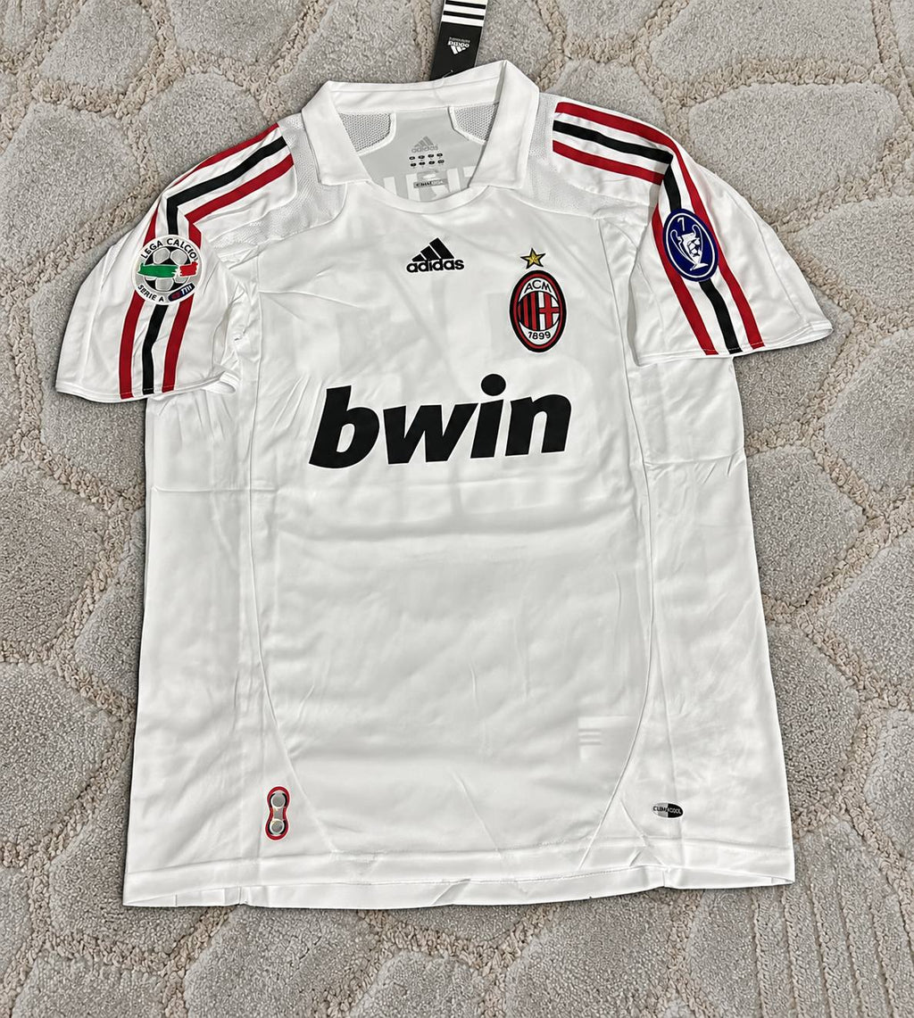 David Beckham 2009 Ac Milan White Retro Football Jersey Kit Maillot Trikot Maglia