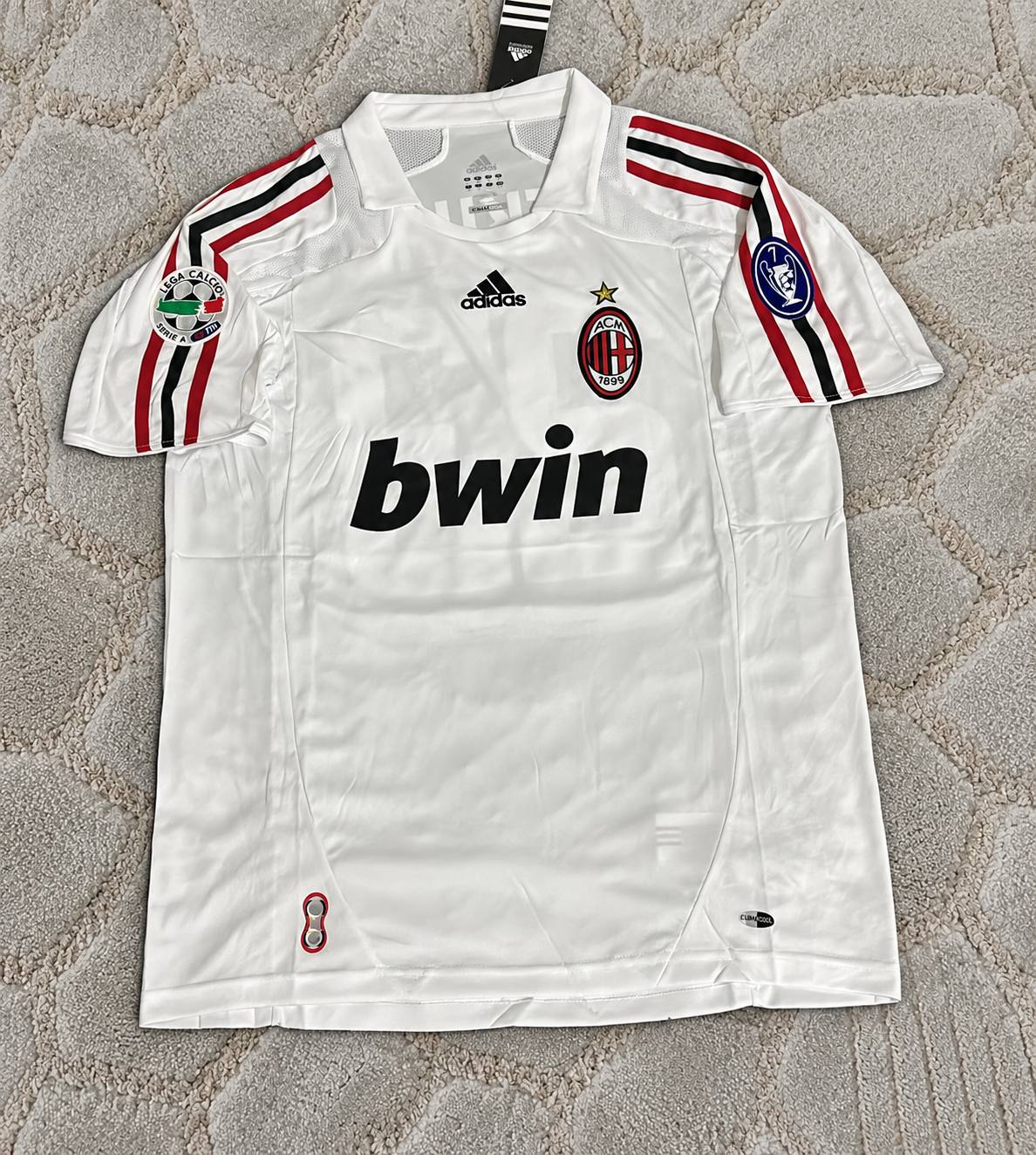 David Beckham 2009 Ac Milan White Retro Football Jersey Kit Maillot Trikot Maglia