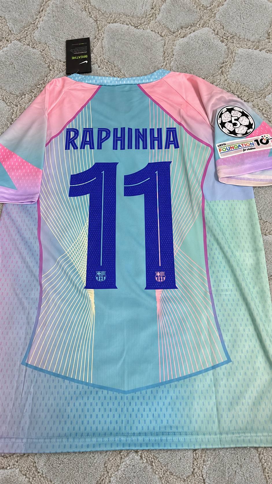 Raphinha Barcelona Home Miami Sunset New Season 2026 Football  Jersey Trikot Maillot Soccer Shirt