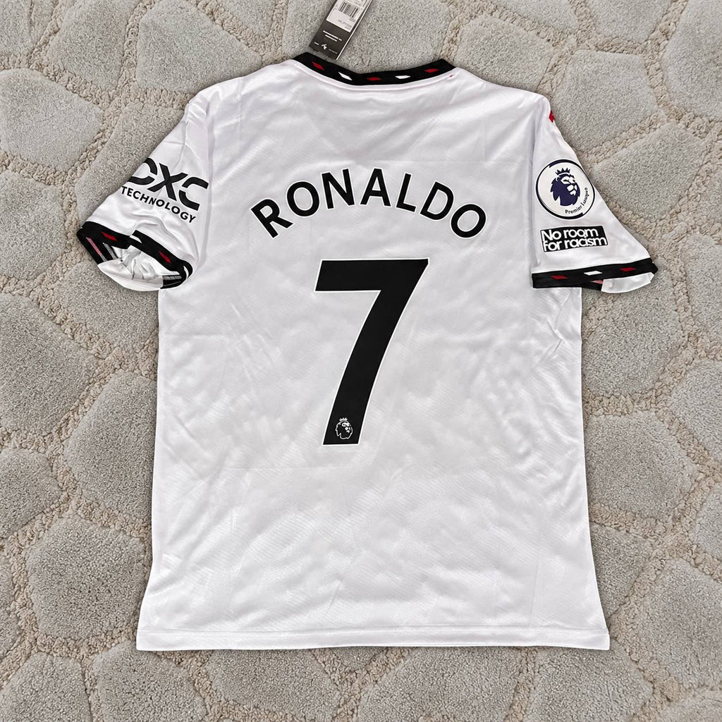 Cristiano Ronaldo #7 Manchester United White 2022 2023 Premier League Football Jersey Kit Soccer Shirt Trikot Maillot Maglia