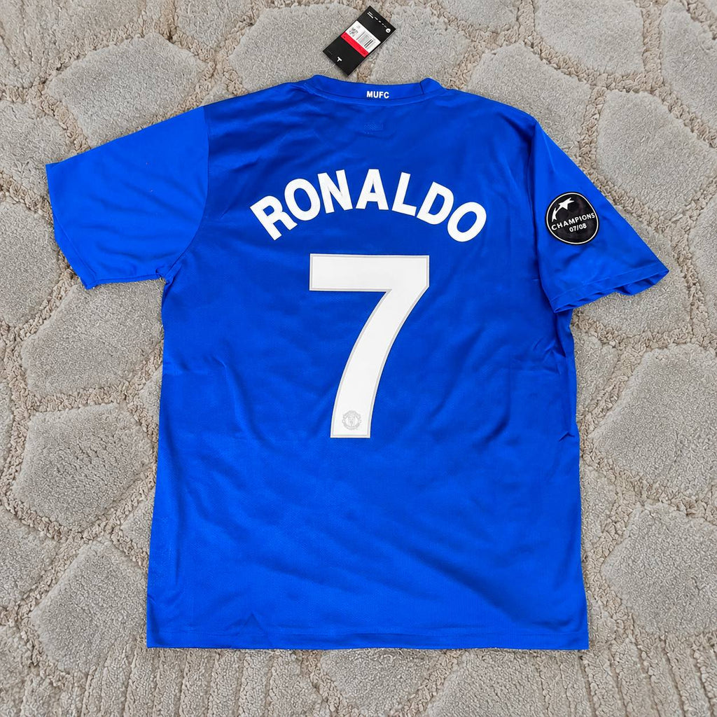 Cristiano Ronaldo #7 Manchester United 2008 Fifa World Cup Champions League Patch Retro Short Football Jersey Kit Soccer Shirt Trikot Maillot Magliaa