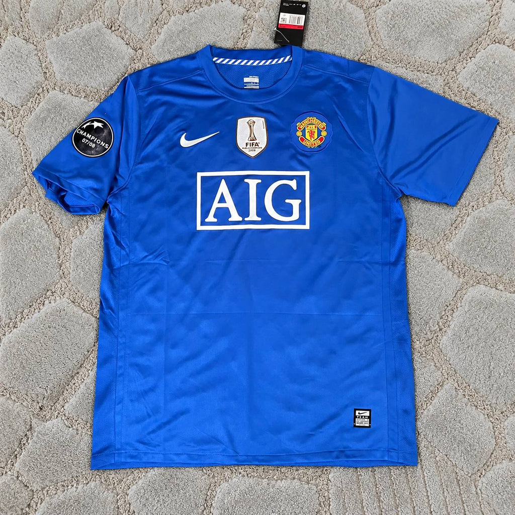 Cristiano Ronaldo #7 Manchester United 2008 Fifa World Cup Champions League Patch Retro Short Football Jersey Kit Soccer Shirt Trikot Maillot Magliaa