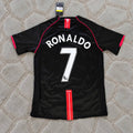 Cristiano Ronaldo #7 Manchester United 2007-2008 Black Retro Football Jersey Kit Soccer Shirt Trikot Maillot Maglia Camiseta