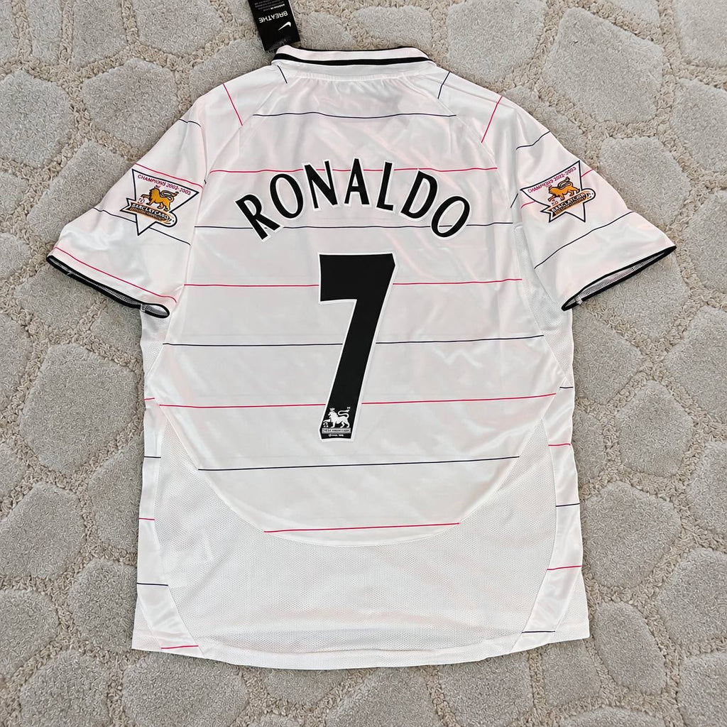 Cristiano Ronaldo #7 Manchester United 2003 2004 Retro Football Jersey Kit Soccer Shirt Trikot Maillot Maglia