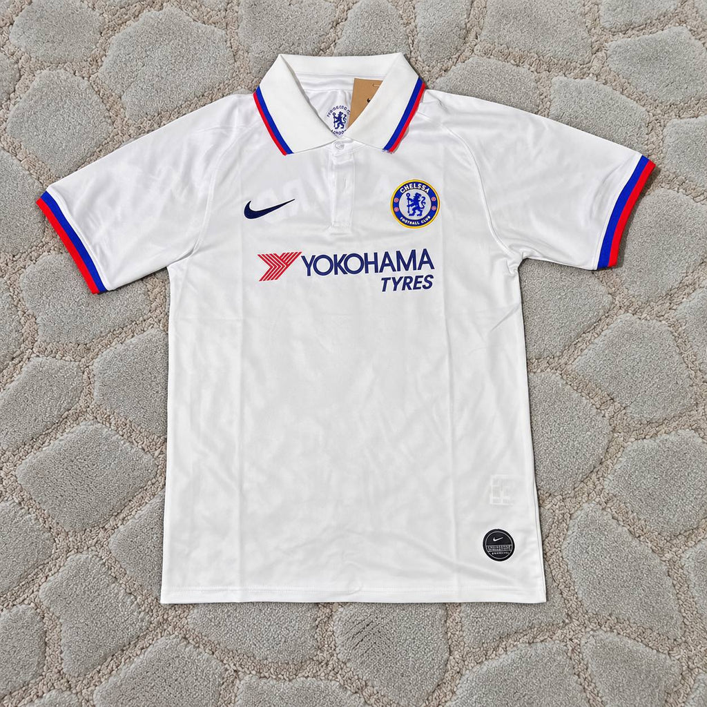 Eden Hazard Chelsea 2019/2020 White Retro Football Jersey Kit Soccer Shirt Trikot Maillot Maglia