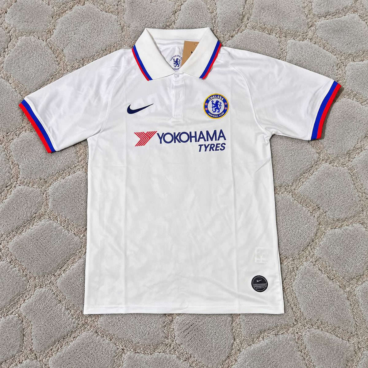 Eden Hazard Chelsea 2019/2020 White Retro Football Jersey Kit Soccer Shirt Trikot Maillot Maglia