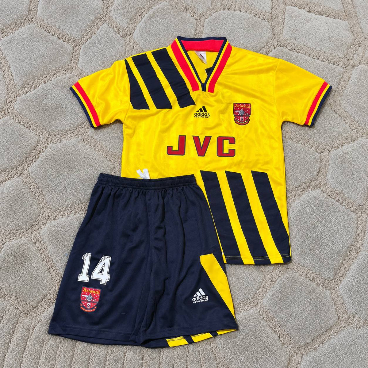 Thierry Henry Arsenal Yellow Kids Retro Football Jersey Kit Soccer Shirt Trikot Maillot Maglia