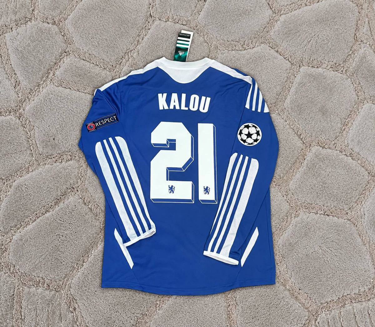 Salomon Kalou Chelsea 2012 Champions League Final Retro Long Sleeve Football Jersey Kit Trikot Maillot