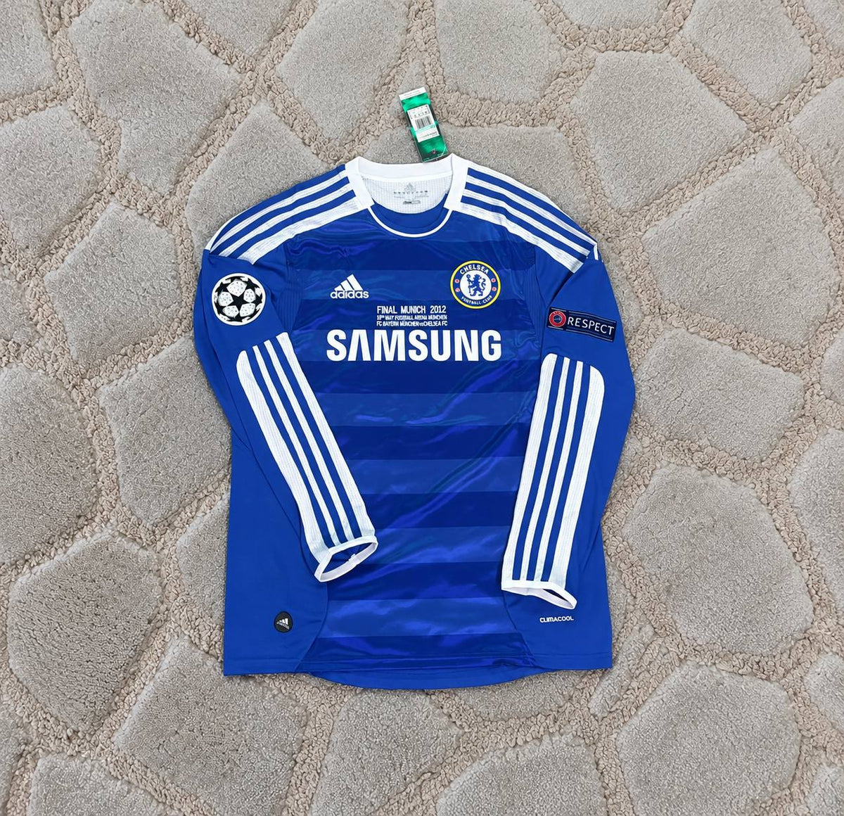 Salomon Kalou Chelsea 2012 Champions League Final Retro Long Sleeve Football Jersey Kit Trikot Maillot