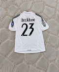David Beckham Real 2005 2006 White Retro Football Jersey Kit Soccer Shirt Trikot Maillot Maglia
