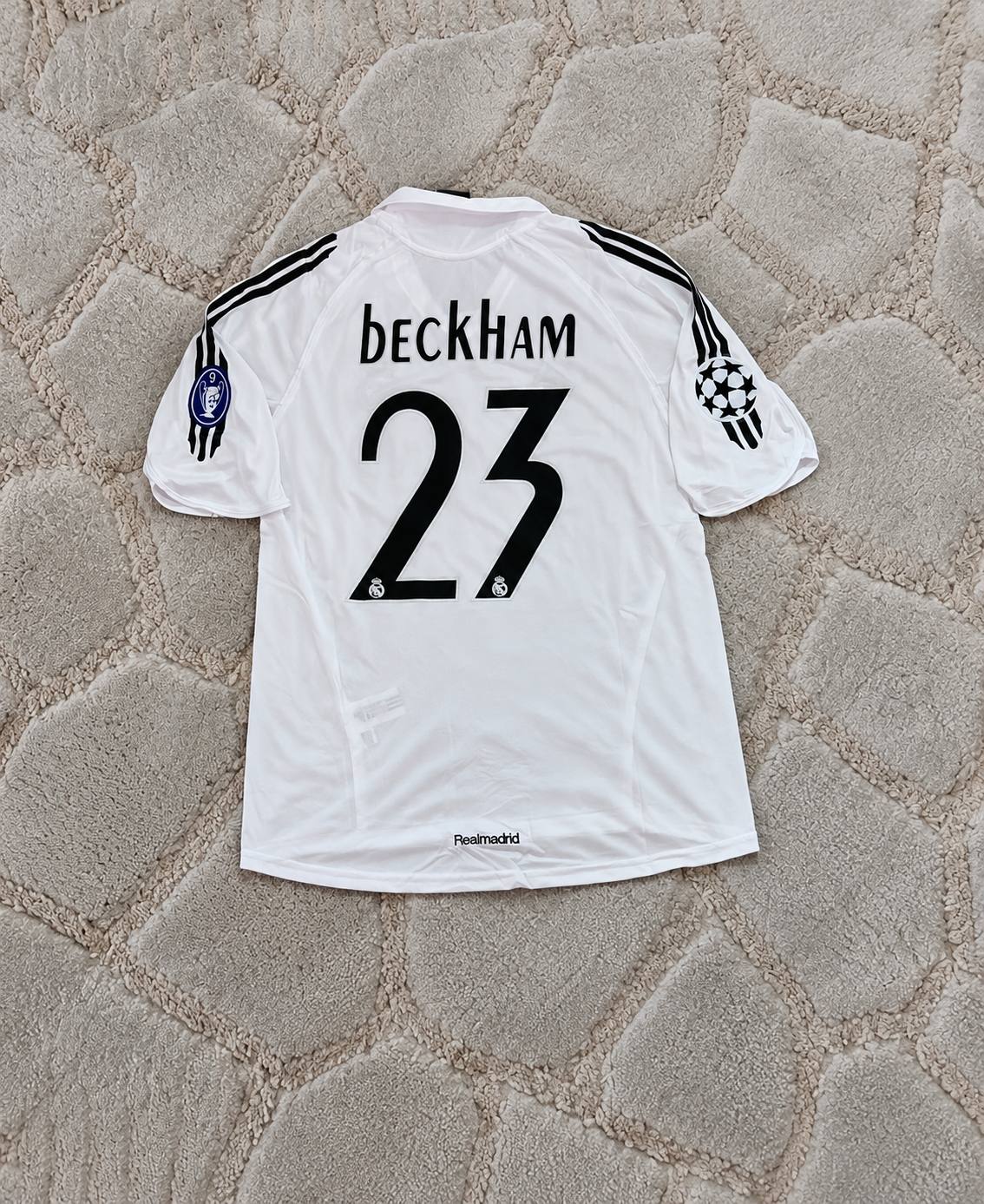 David Beckham Real 2005 2006 White Retro Football Jersey Kit Soccer Shirt Trikot Maillot Maglia