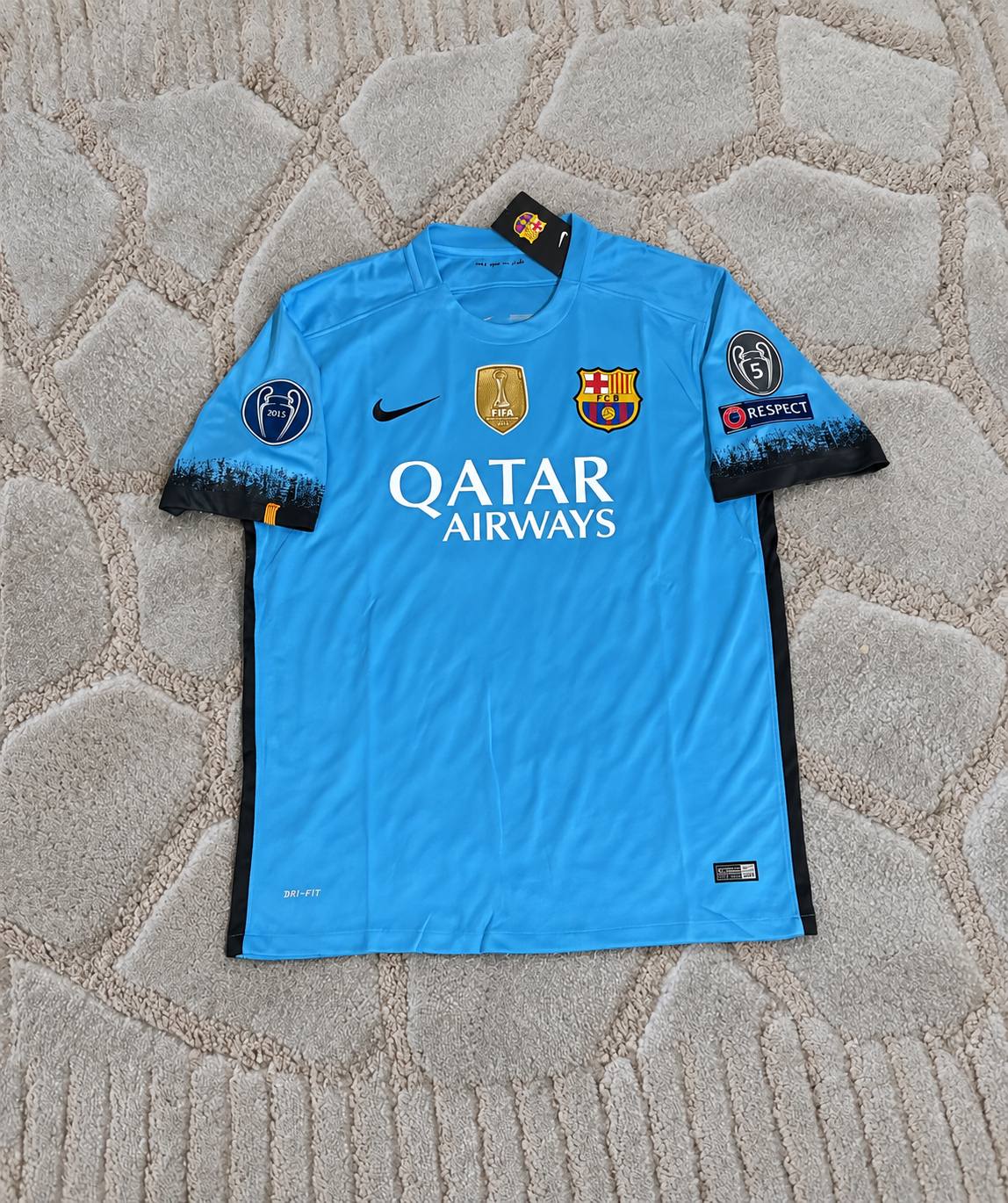 Neymar JR Barcelona 2015-2016 Retro-football Jersey Kit Soccer Shirt Maillot Trikot Maglia