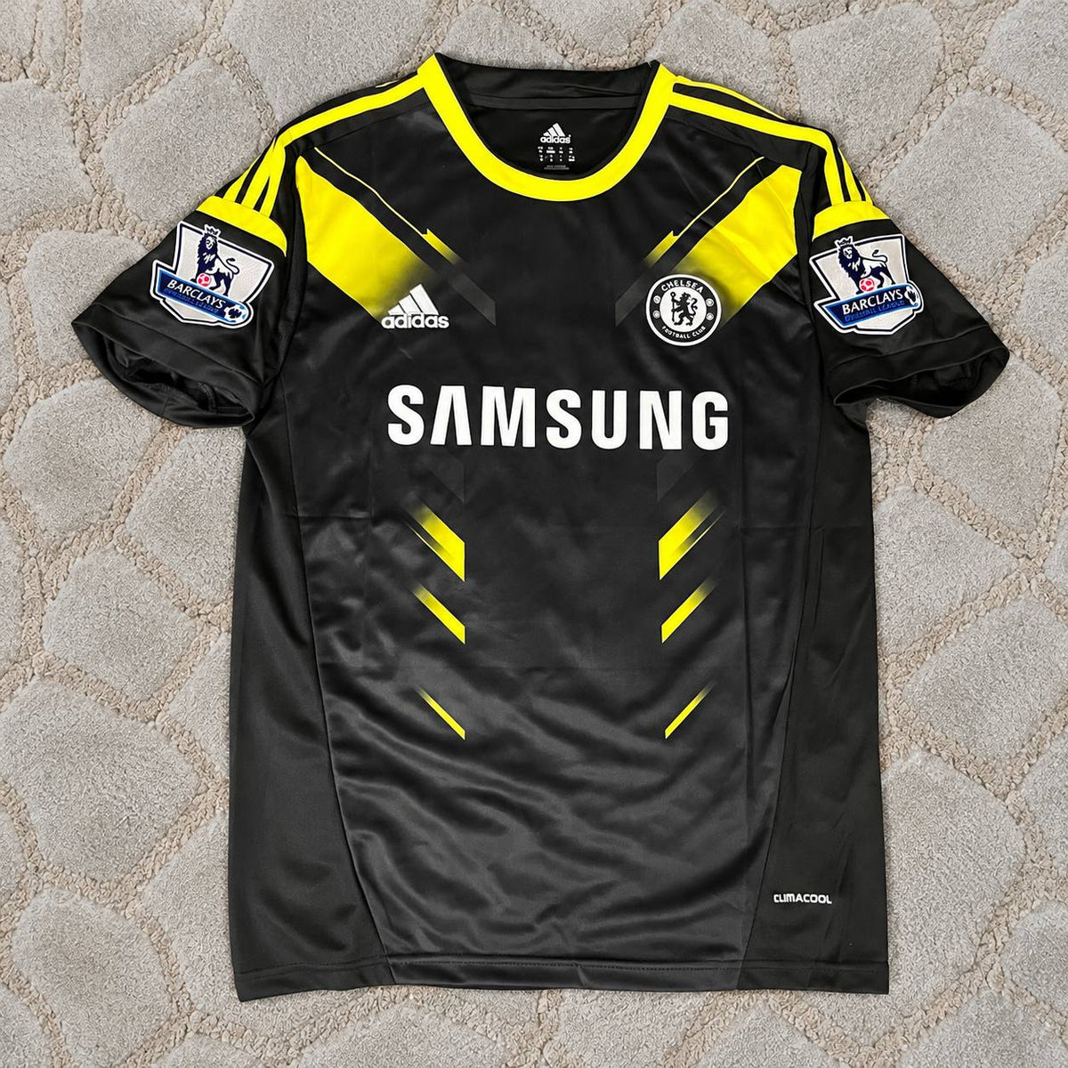 Eden Hazard Chelsea 2012 Black  Retro Football Kit Jersey Soccer Trikot Maglia Maillot