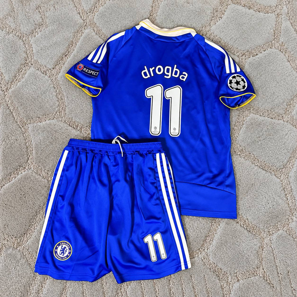 Didier Drogba Chelsea Away 2004 Retro Football Jersey with Premier League Patch Soccer Shirt Trikot Maillot Maglia