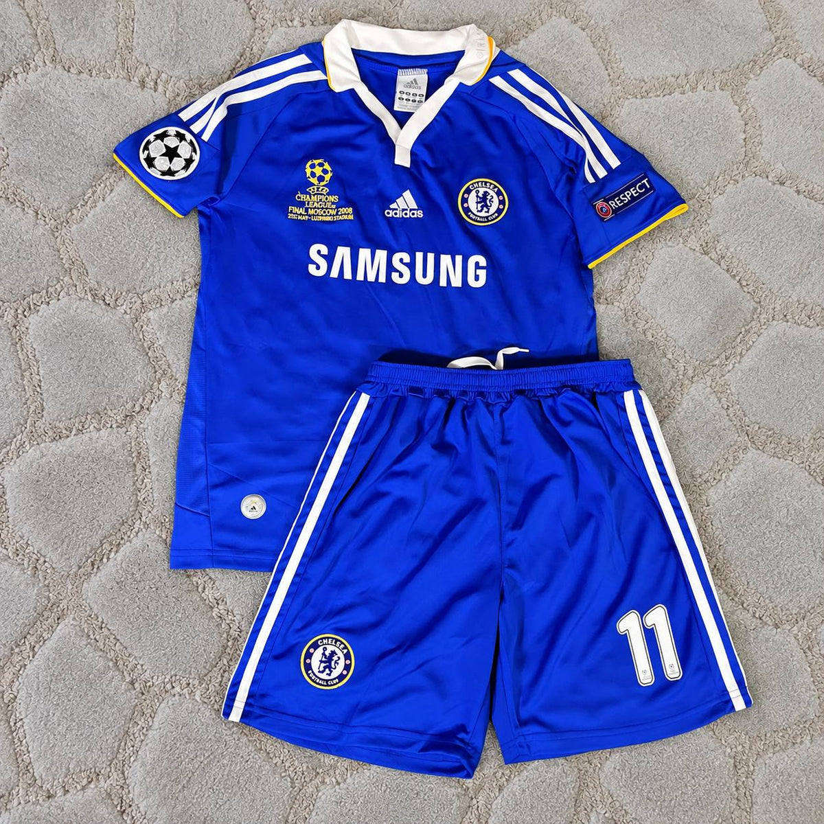 Didier Drogba Chelsea Away 2004 Retro Football Jersey with Premier League Patch Soccer Shirt Trikot Maillot Maglia