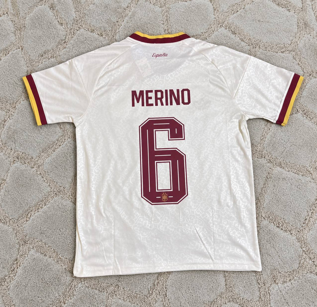 Mikel Merino #6 Spain Two Star 2026 World Cup Champions Away Jersey Trikot Maillot