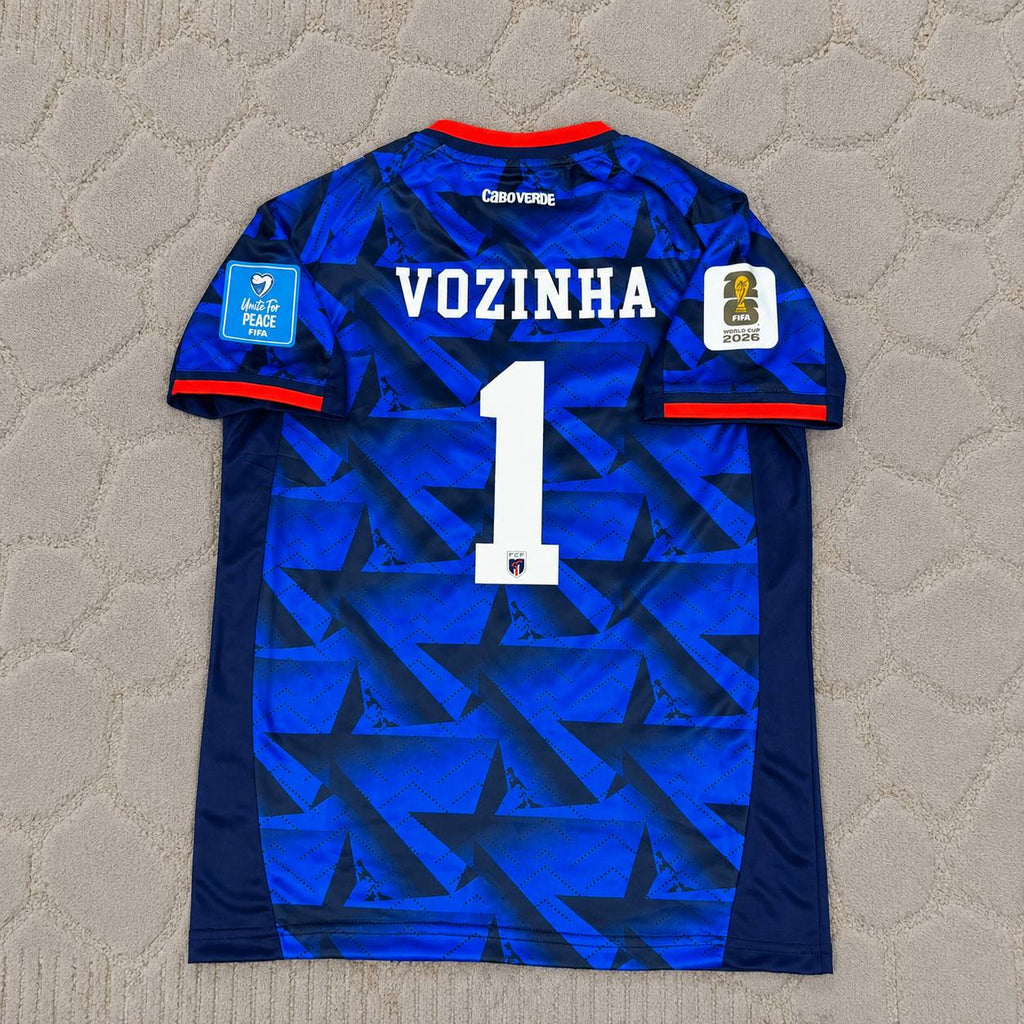 Vozinha Goalkeeper Cape Verde World Cup 2026 Blue Football Jersey Shirt Trikot Maillot