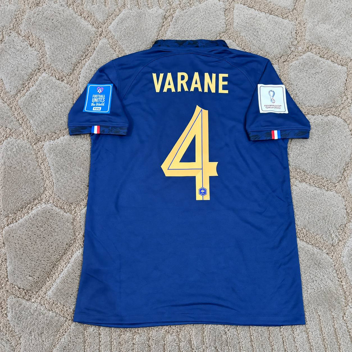 Raphael Varane France 2022 World Cup Final Retro Football Jersey Kit Maillot Trikot Soccer Shirt