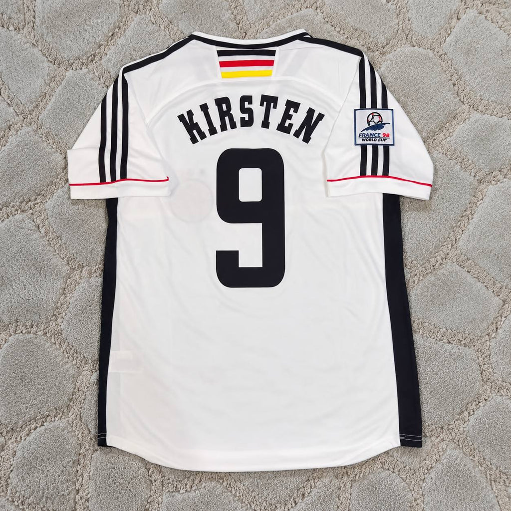 Ulf Kirsten #9 Deutschland 1998 Weltmeisterschaft Retro Fußballtrikot Jersey Kit Soccer Shirt