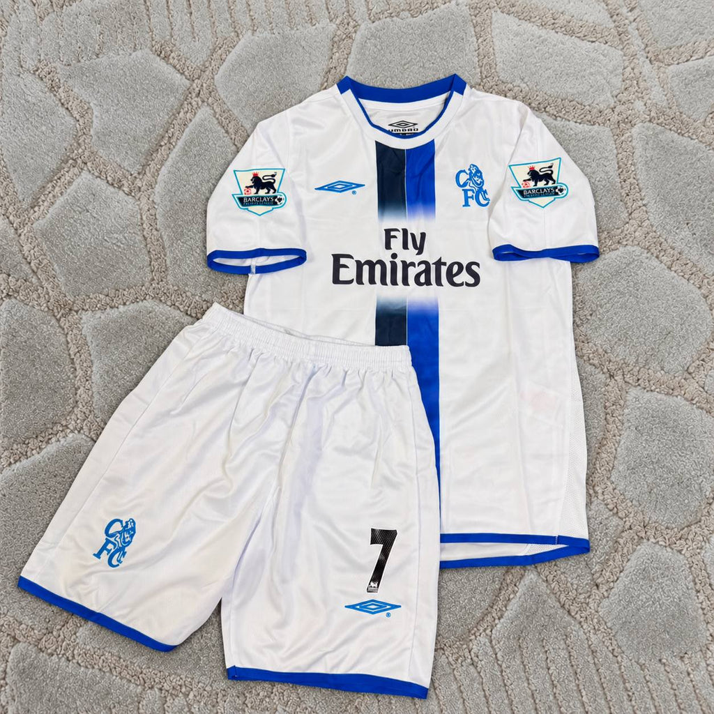 Adrian Mutu Chelsea Away 2004/05 Retro Kids White Football Jersey Kit Trikot Maillot Maglia Soccer Shirt