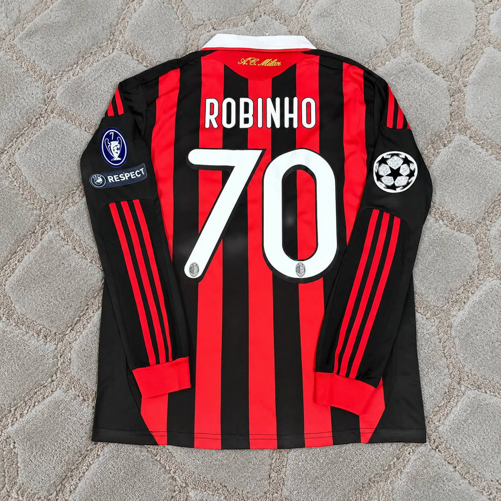 Robinho Milan 2009-2011 Long Sleeve Retro Football Jersey