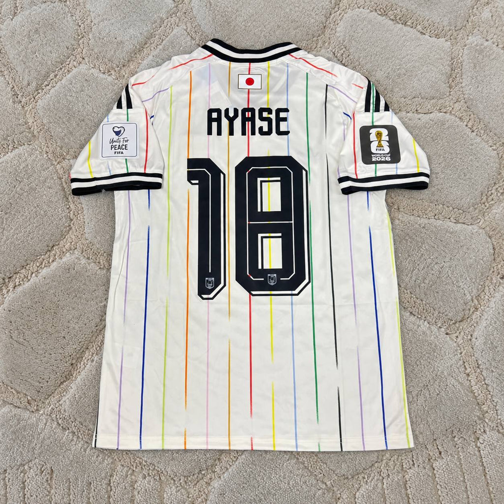 Ayase Ueda Japan 2026 World Cup Away White Football Jersey