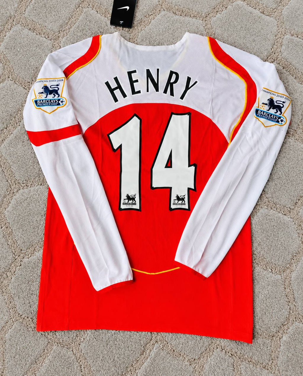 Thierry Henry Arsenal Retro Long Sleeve Football Jersey Kit Trikot Maillot Maglia Soccer Shirt