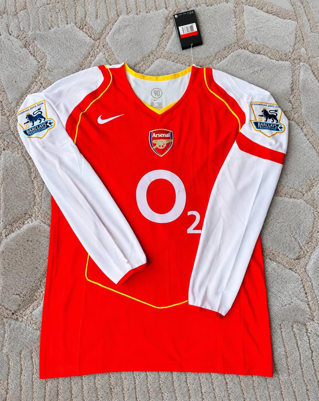 Thierry Henry Arsenal Retro Long Sleeve Football Jersey Kit Trikot Maillot Maglia Soccer Shirt