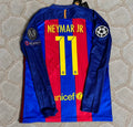 Neymar JR #11 Barcelona 2016 Retro Football Jersey Kit Trikot Maillot Maglia Soccer Shirt